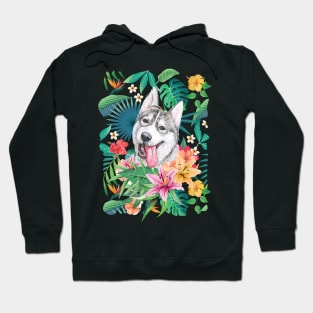 Tropical Siberian Husky 8 Hoodie